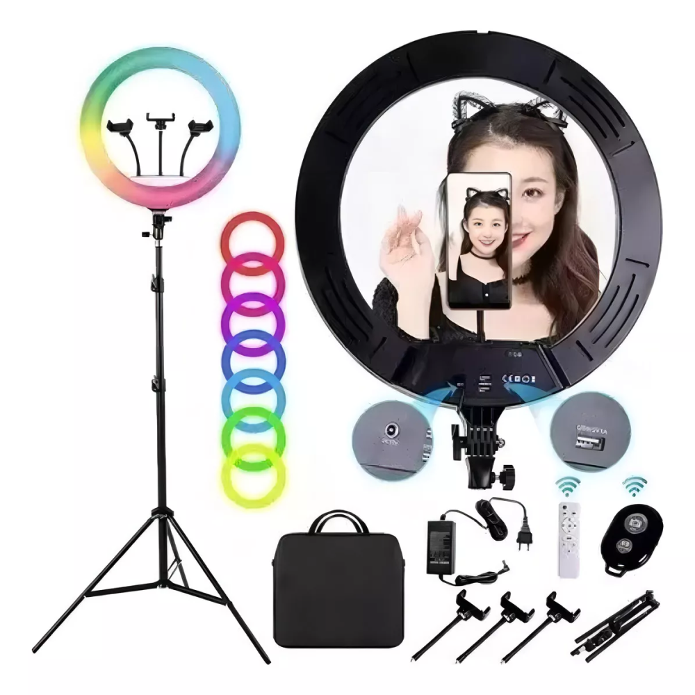 Aro LED RGB 45cm + tripode + control