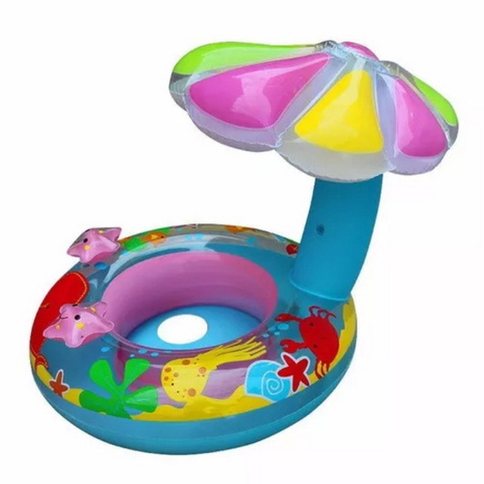 Flotador con sombrilla inflable niños